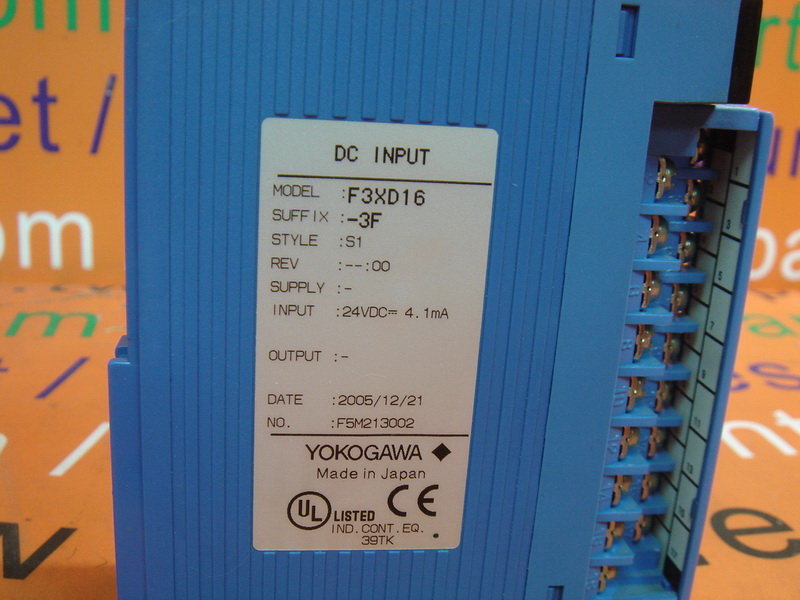 YOKOGAWA F3XD16-3F - PLC DCS SERVO Control MOTOR POWER SUPPLY IPC ROBOT